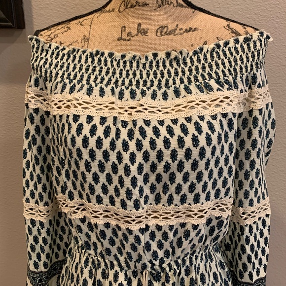 Off Shoulder Patterned Dress by Clay - Picture 2 of 8